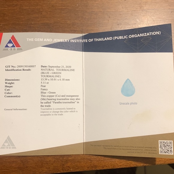 5.11CT Paraiba Tourmaline - Picture 6 of 8